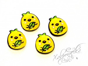 Серединка "Курча з листочком", 2,5 см